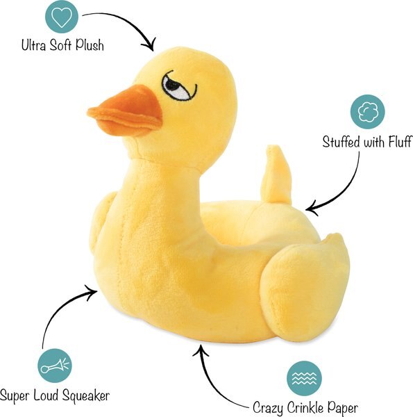 Fringe Studio Just Floating By Plush Dog Toy
