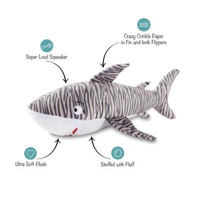 Show full view: Fringe Studio Tiger Shark Large Plush Dog Toy slide 3 of 5