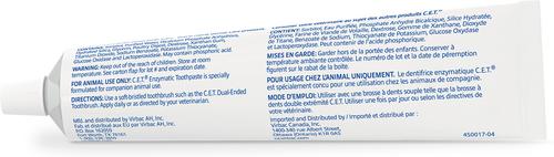 Show full view: Virbac C.E.T. Enzymatic Poultry Flavor Dog & Cat Toothpaste, 70 gram slide 8 of 10