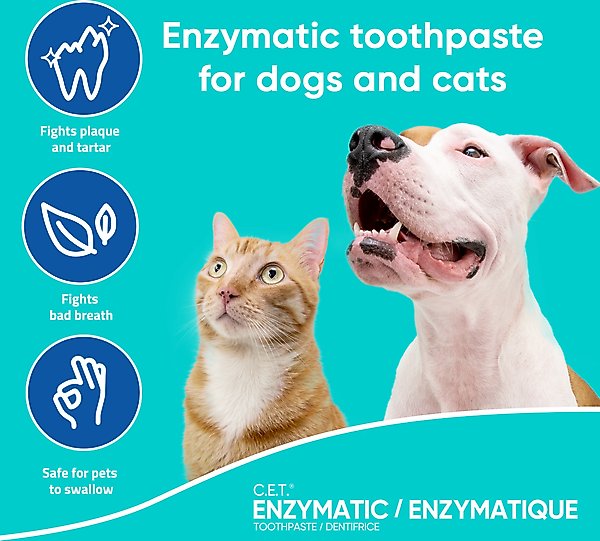 Show full view: Virbac C.E.T. Enzymatic Beef Flavor Dog & Cat Toothpaste, 2.5-oz tube slide 3 of 9