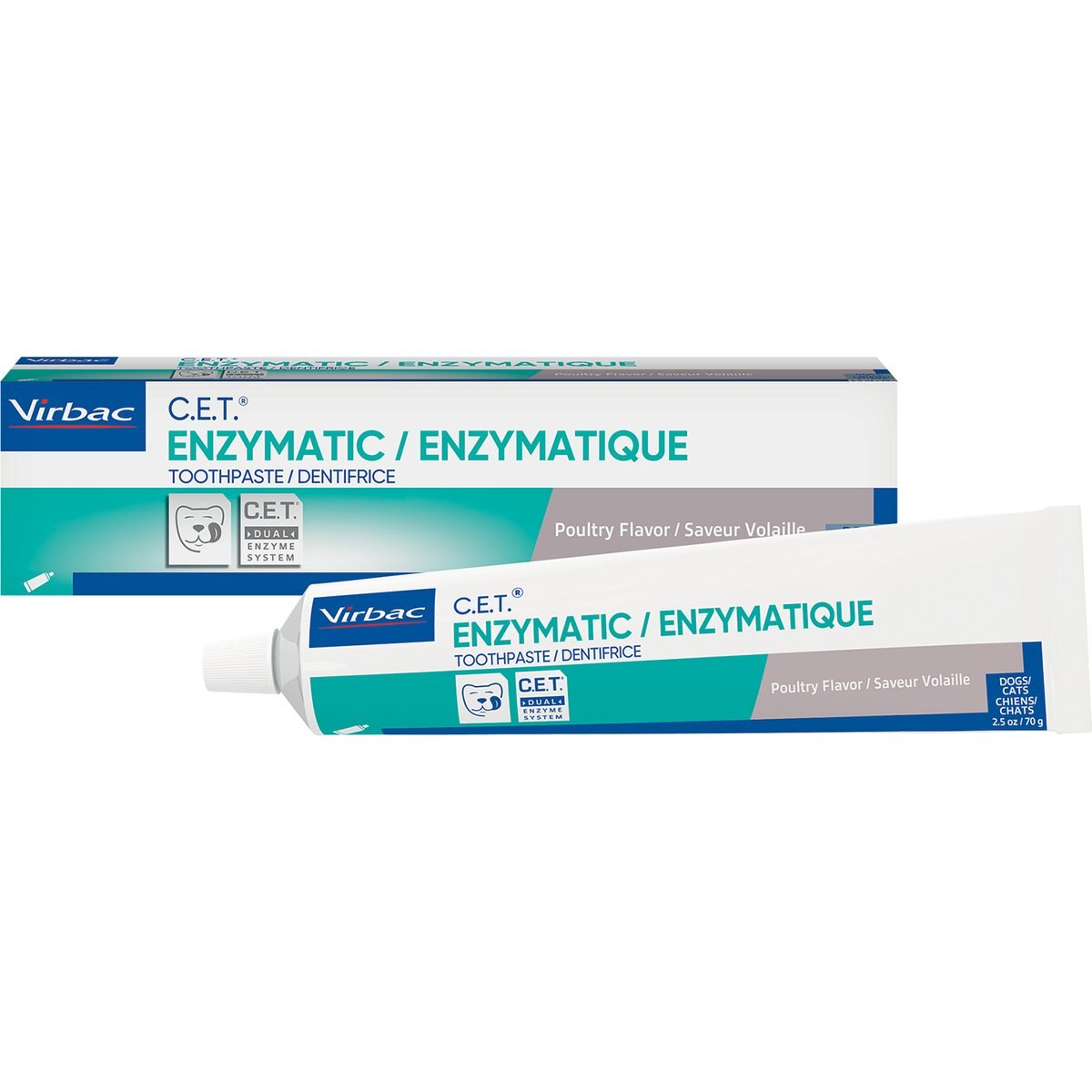 Virbac C.E.T. Enzymatic Dog & Cat Poultry Toothpaste, 2.4-oz tube