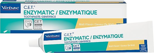 Show full view: Virbac C.E.T. Enzymatic Malt Flavor Dog & Cat Toothpaste, 70 gram slide 1 of 9