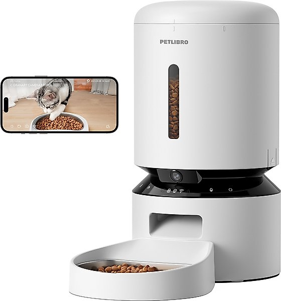 PETLIBRO GRANARY スマートカメラ給餌器 5L ブラック Granary 自動給餌器 カメラ付き 1080P 暗視機能 30%OFF