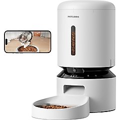 Petlibro Granary WIFI Automatic Cat & Dog Feeder with Camera & 3 Pet Food Desiccant Bags, White, 5-L