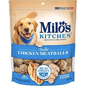 Milo's Kitchen Chicken Meatballs Dog Treats, 18-oz bag