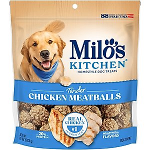 Milo's Kitchen Chicken Meatballs Dog Treats, 10-oz bag