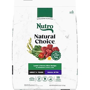 Nutro Natural Choice Adult Small Bites Lamb & Brown Rice Recipe Dry Dog Food, 30-lb bag