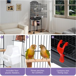 Yitahome Bird Cage, 62-in, Black