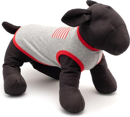 Show full view: The Worthy Dog American Flag Tee Dog Shirt, Gray, X-Small slide 4 of 4