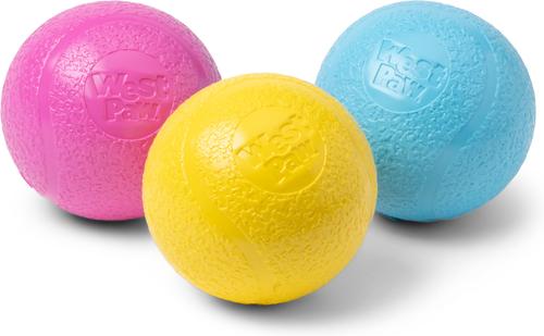 Show full view: West Paw Boundr Ball Dog Fetch Chew Toy, Aqua Blue, Large slide 5 of 6