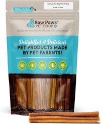 Raw Paws 6-inch Thin Bully Sticks Dog Treats, 15 count
