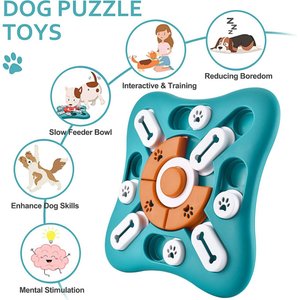 Cozypal Interactive IQ Level 2 Slow Feeding Dog Puzzle Toy, Orange