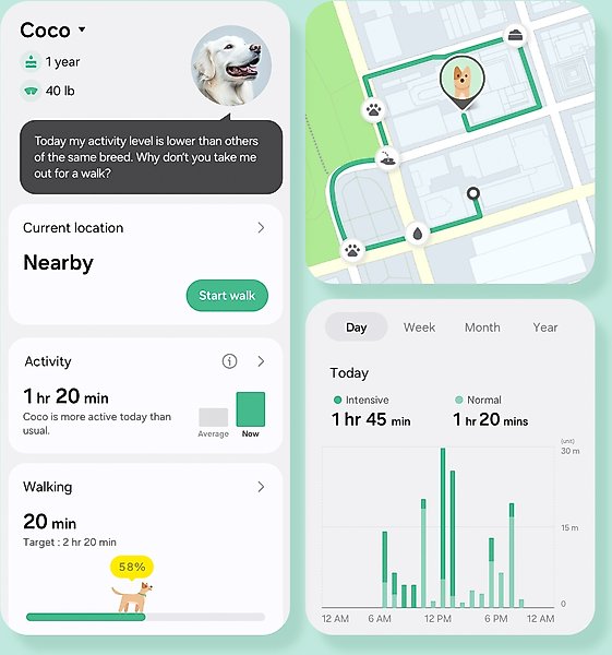 Show full view: Samsung Galaxy SmartTag2 Bluetooth Tracker Dog Pet Finder Tag, White, 1 slide 5 of 11
