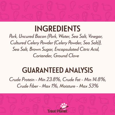 Show full view: Etta Says! Pork + Bacon Snack Bars Human Grade Jerky Dog Treats, 1.5-oz bar, 1 count slide 9 of 11