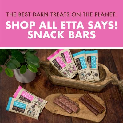 Show full view: Etta Says! Pork + Bacon Snack Bars Human Grade Jerky Dog Treats, 1.5-oz bar, 1 count slide 10 of 11