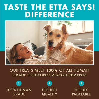 Show full view: Etta Says! Turkey + Bacon Snack Bars Human Grade Jerky Dog Treats, 1.5-oz bar, 12 count slide 6 of 11