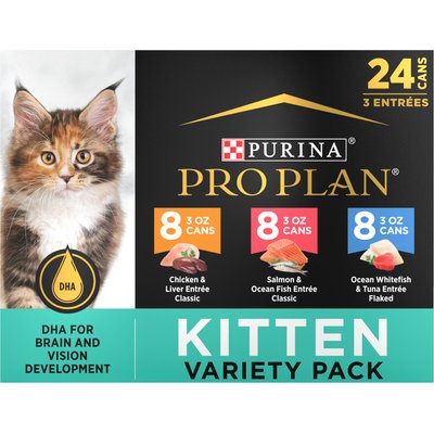 Purina Pro Plan Purina Pro Plan Focus Kitten Favorites Variety Pack Canned Cat Food, 3-oz can, case of 24