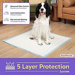 PetsWorld Health-Indicator Dog Training Pee Pads, Unscented, 36 x 36-in, 25 count slide 2 of 6