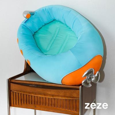 Show full view: ZEZE Submarine Cool Sensation Bolster Dog Bed, Blue, Large slide 2 of 10