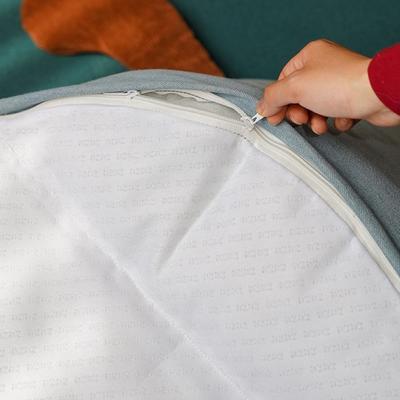 Show full view: ZEZE Denim Furniture Style Sofa Dog Bed, Grey, Medium slide 4 of 11