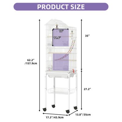 Show full view: Yitahome Bird Cage, 62-in, White slide 4 of 7