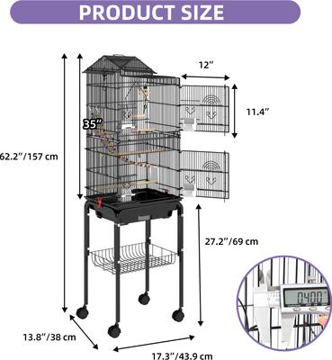 Show full view: Yitahome Bird Cage, 62-in, Black slide 5 of 8