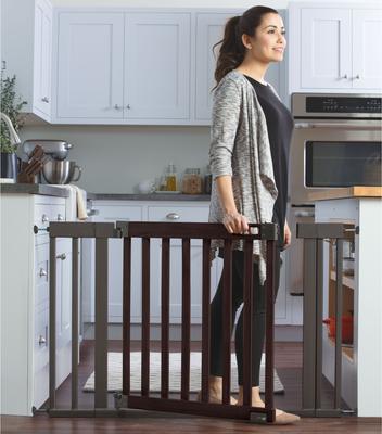 Show full view: Summer by Ingenuity West End Safety Dog Gate, Brown slide 2 of 4