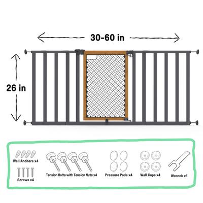 Show full view: Summer by Ingenuity Thruway 60XW Series Extra Wide Safety Dog Gate, Brown slide 3 of 5