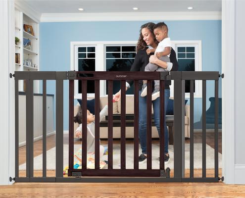 Show full view: Summer by Ingenuity West End Safety Dog Gate, Brown slide 4 of 4