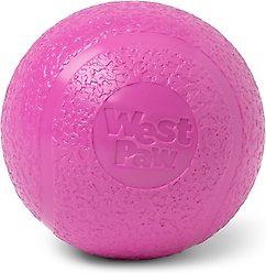 West Paw Boundr Ball Dog Fetch Chew Toy, Hot Pink, Large