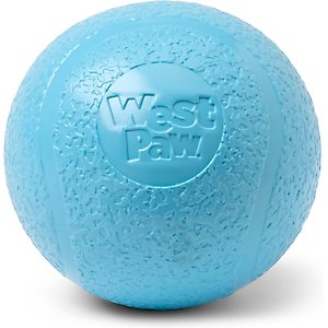 West Paw Boundr Ball Dog Fetch Chew Toy, Aqua Blue, Large