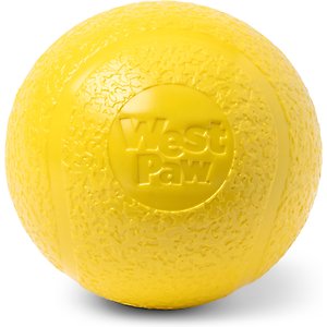 West Paw Boundr Ball Dog Fetch Chew Toy, Dandelion Yellow, Large