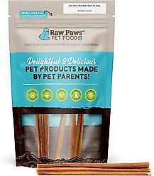 Raw Paws 6-inch Thin Bully Sticks Dog Treats, 5 count