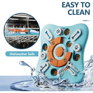 Cozypal Interactive IQ Level 2 Slow Feeding Dog Puzzle Toy, Orange
