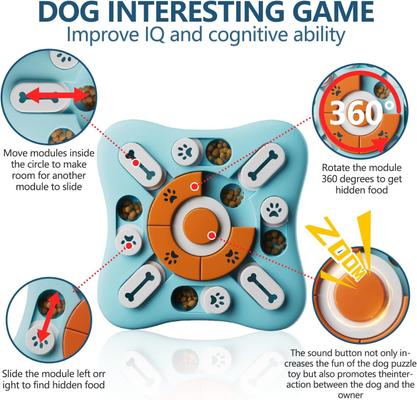Show full view: Cozypal Interactive IQ Level 2 Slow Feeding Dog Puzzle Toy, Orange slide 3 of 8