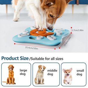 Cozypal Interactive IQ Level 2 Slow Feeding Dog Puzzle Toy, Orange