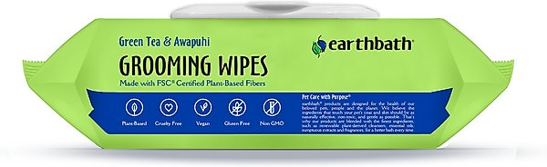 Show full view: Earthbath Green Tea & Awapuhi Cat & Dog Grooming Wipes, 100 count slide 8 of 8