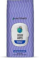 Earthbath Rosemary & Chamomile Scented Tushy Grooming Wipes, 100 count