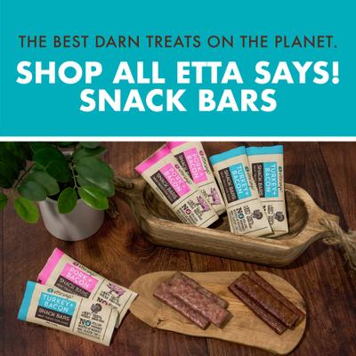 Show full view: Etta Says! Turkey + Bacon Snack Bars Human Grade Jerky Dog Treats, 1.50-oz bar, 1 count slide 10 of 11
