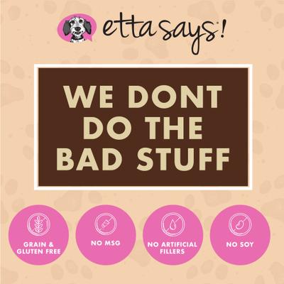 Show full view: Etta Says! Pork + Bacon Snack Bars Human Grade Jerky Dog Treats, 1.5-oz bar, 12 count slide 9 of 11