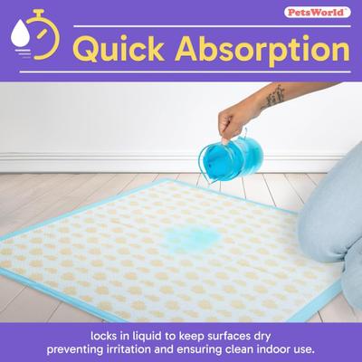 Show full view: PetsWorld Health-Indicator Dog Training Pee Pads, Unscented, 36 x 36-in, 25 count slide 5 of 7