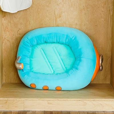 Show full view: ZEZE Submarine Cool Sensation Bolster Dog Bed, Blue, Large slide 5 of 10