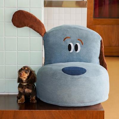 Show full view: ZEZE Denim Furniture Style Sofa Dog Bed, Grey, Medium slide 3 of 11