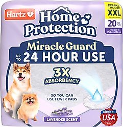 Hartz Home Protection Miracle Guard Lavender Scented Dog Potty Pads, XX-Large, 20 count