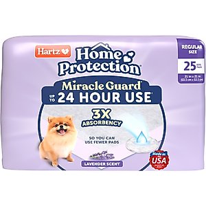 Hartz Home Protection Miracle Guard Lavender Scented Dog Potty Pads, Regular, 25 count