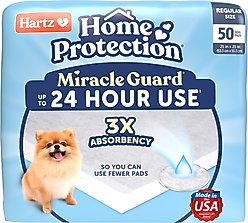 Hartz Home Protection Miracle Guard Dog Potty Pads, Regular, 50 count