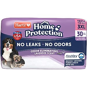Hartz Home Protection No Odor No Leaks Lavendar Scented 3X-Large Dog Pads, 36 x 36-in, 30 count