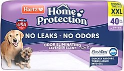 Hartz Home Protection No Odor No Leaks Lavender Scented XX-Large Dog Pads, 30 x 30-in, 40 count