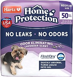 Hartz Home Protection Odor Eliminating Dog Pee Pads, 21 x 21-in, 50 count