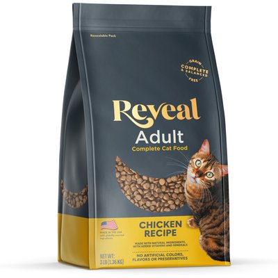 Reveal Reveal Natural Complete & Balanced Grain-Free Chicken Recipe Dry Cat Food, 3-lb bag
